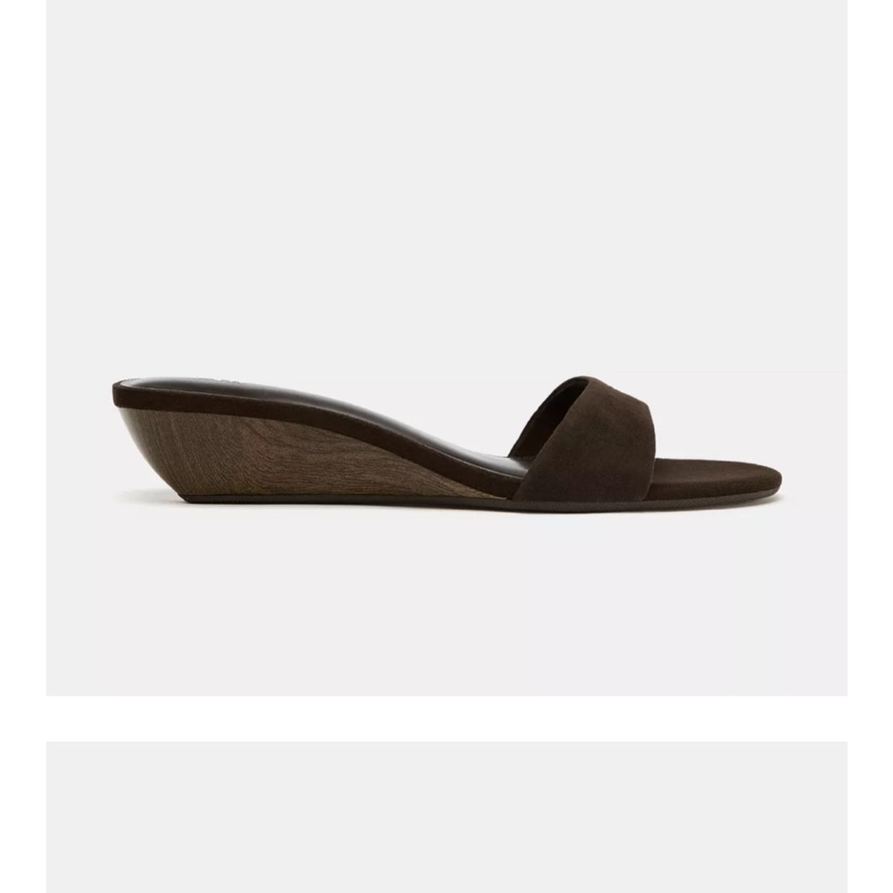 Zara Brown Wedge Sandals size 39